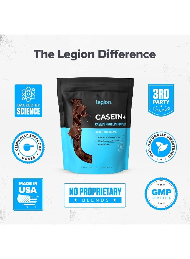 LEGION Casein+ Chocolate Pure Micellar Casein Protein Powder - Image 4