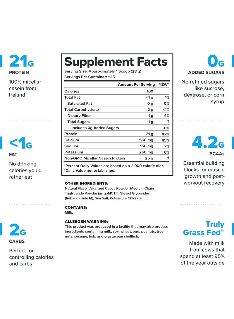 LEGION Casein+ Chocolate Pure Micellar Casein Protein Powder - Image 2