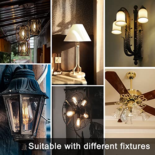 TJOY 12 Pack Vintage 8W ST58 LED Edison Light Bulbs, Dimmable, 60W Equivalent, 800Lumens, 2700K Warm White, E26 Base LED Filament Bulb, CRI80+, Antique Glass Style for Home, Bedroom, Office, Farmhouse - Image 5