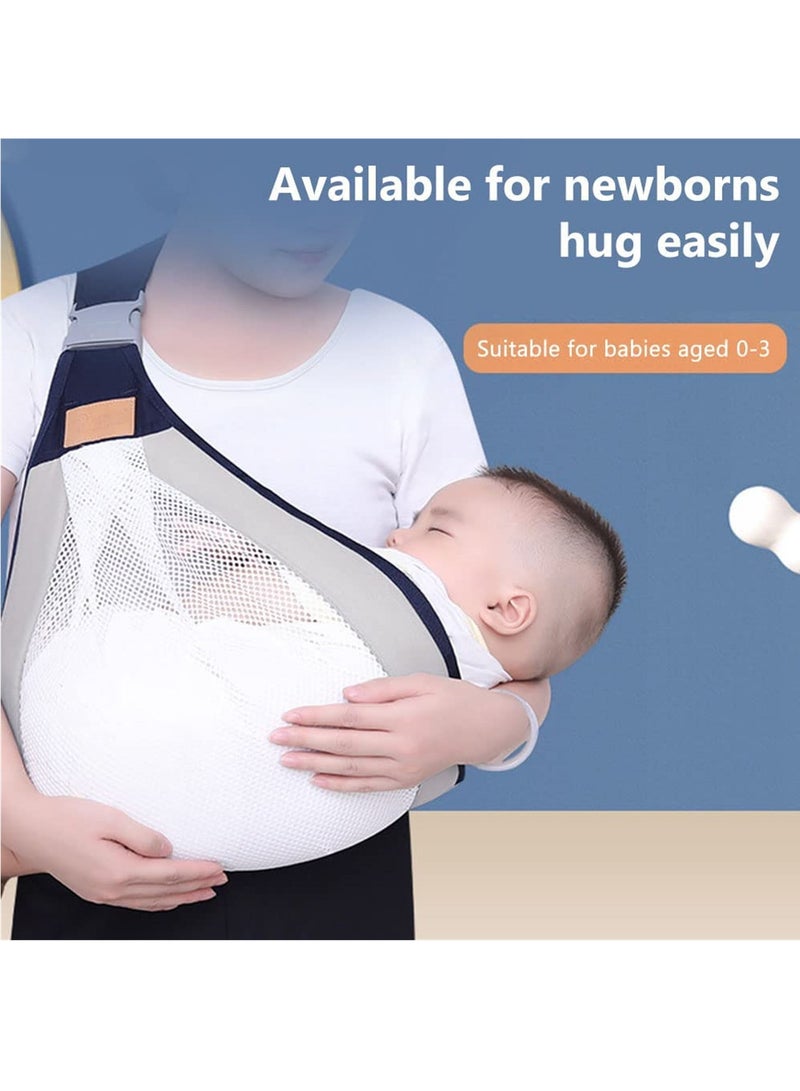 KASTWAVE Baby Carriers, Ergonomic Baby Strap one Shoulder Labor-Saving Polyester Baby Half Wrapped Sling, Adjustable 3D Mesh Baby Carrier - Image 3