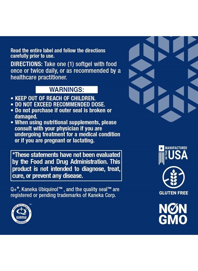 لايف إكستنشن سوبر يوبيكوينول CoQ10 ١٠٠ ملغ من لايف إكستنشن - صحة القلب والأوعية الدموية، مضاد أكسدة مضاد للشيخوخة، دعم الطاقة، إدارة الكوليسترول - غير معدل وراثيًا، خالٍ من الغلوتين - ٦٠ كبسولة هلامية - مكمل غذائي من إنزيم Q10 المساعد - Image 2