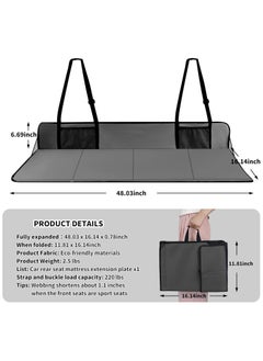 AUTOYSUR Car Back Seat Mattress Extension Plate,Foldable Car Back Seat Extender,Car Back Seat Extender, Increase Travel Trunk Space and Car Bed Camping Space for Car,black  - Image 2