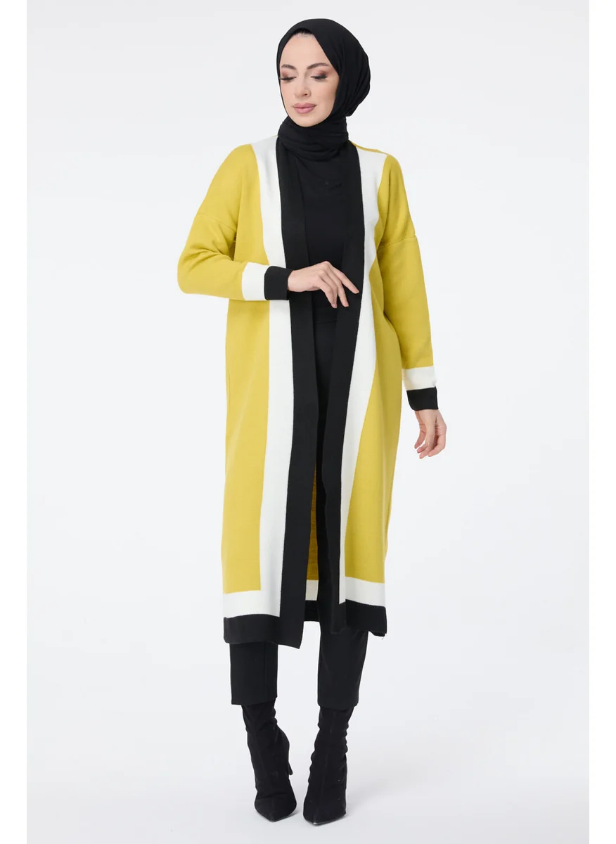 Tofisa 23734-PEANUT-GREEN Knitwear Cardigan