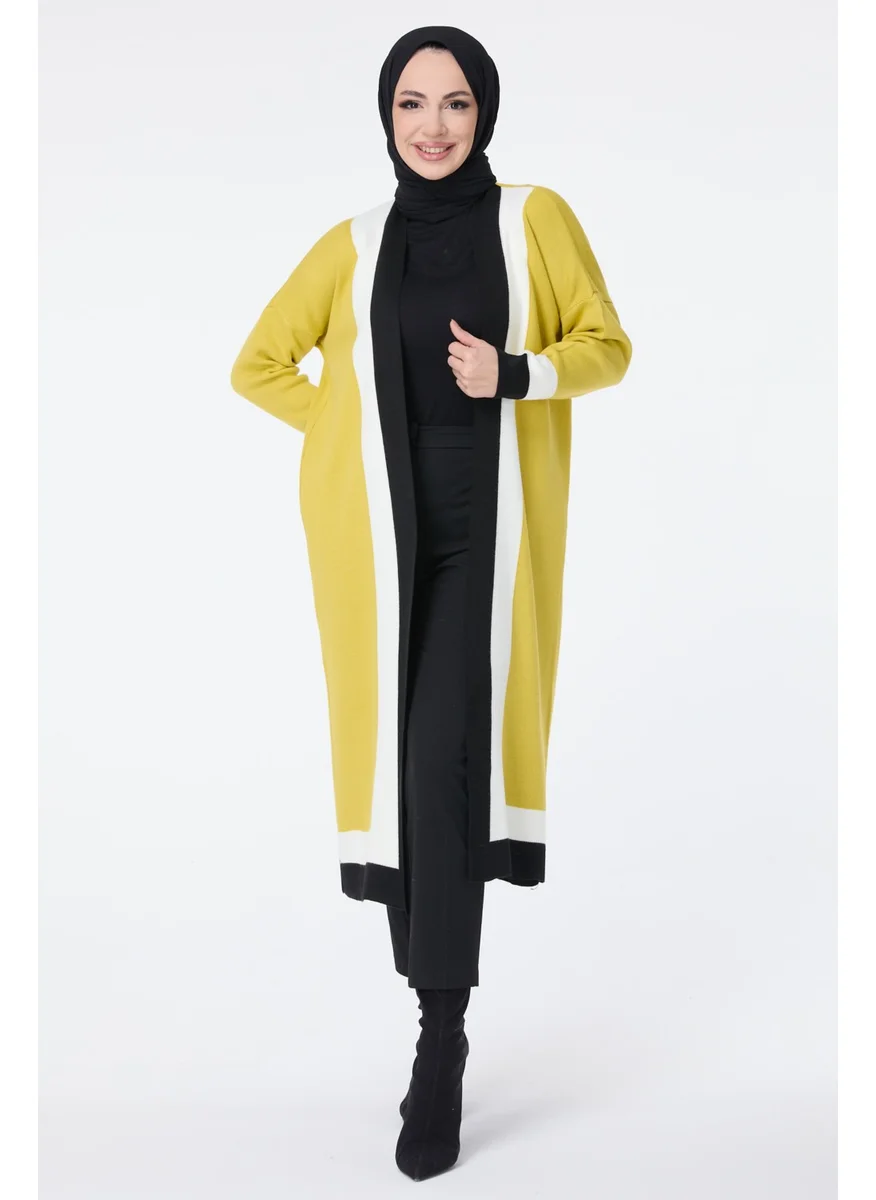 Tofisa 23734-PEANUT-GREEN Knitwear Cardigan