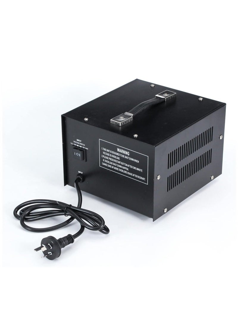 Generic - 2000W Voltage Converter UK to US/ US to UK Toroidal Core Step Up and Down Voltage Transformer Output 110V - 120V / 220V - 240V Voltage Converter with UK Standard Plug Circuit Break Protection - Image 1