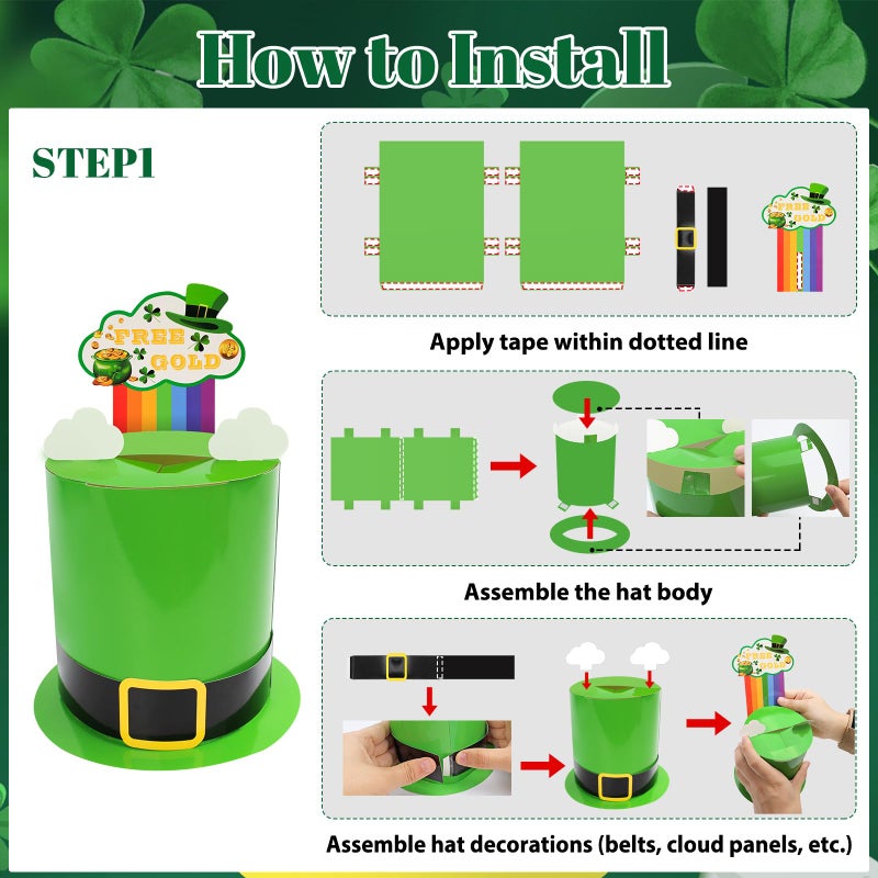 whumsdog St. Patrick's Day DIY Leprechaun Trap Kit for Kids- Craft Catch a Leprechaun Trap Set with Cauldron Kettles, Theme Stickers, Shamrock Coins | Irish Holiday Activity & Party Supplies Gift - Image 3