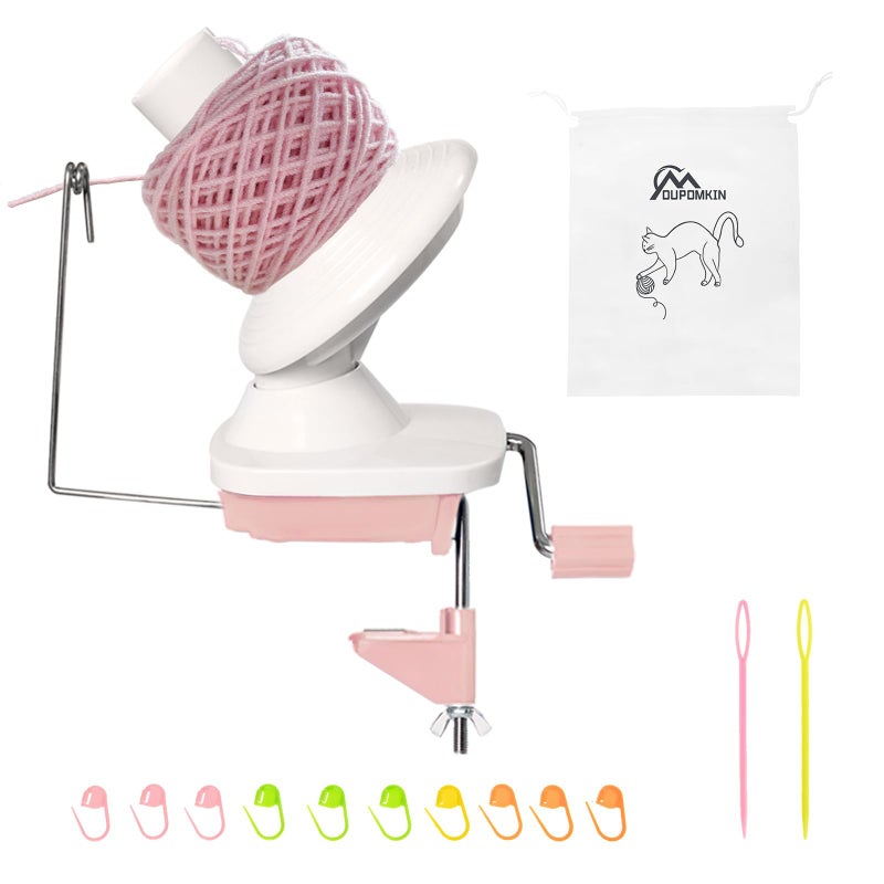 DUPDMKIN Yarn Winder Hand Operated Yarn Winder for Crocheting Manual Wool Winder Holder for Fiber and String Balls - Image 2