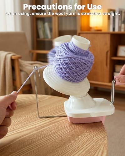 DUPDMKIN Yarn Winder Hand Operated Yarn Winder for Crocheting Manual Wool Winder Holder for Fiber and String Balls - Image 3