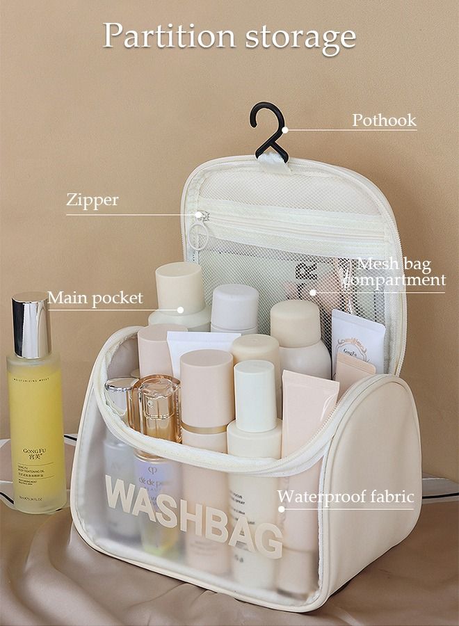 DUNISO 2PCS Makeup Bag Set for Women and Men Cosmetic Bag with Wet and Dry Pocket Waterproof Travel Toiletry Bag Storage Organizer Case for Accessories Shampoo Toiletries - Image 5