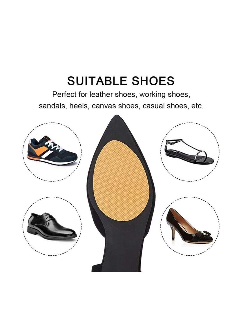 Generic - Non-Slip Rubber Shoes Pads Self-Adhesive Shoe Sole Protectors, High Heels Anti-Slip Anti-Shedding Adhesive Shoe Grips (4PCS Yellow + 4PCS Black) - Image 1