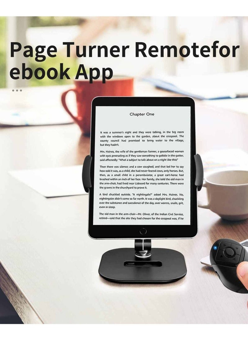 Generic - Bluetooth Scrolling Page Turner, Bluetooth Remote Control for TIK TOK&Kindle App for iPhone iPad Android, Camera Shutter Remote Control, 6 Buttons Support Tiktok Video Recording/Play/Pause/Give a Like - Image 1