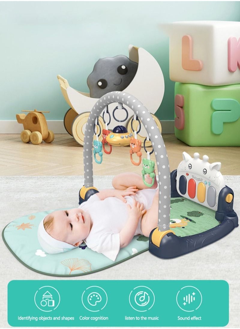 Youleen Baby Gyms Play Mats Non Toxic Musical Piano Play Indoor Mat Center With Melodies Rattle For Kids Musical Activity Center Kick  Play Piano Gym Tummy Time Padded Mat for Newborn Toddler Infa  - Image 3