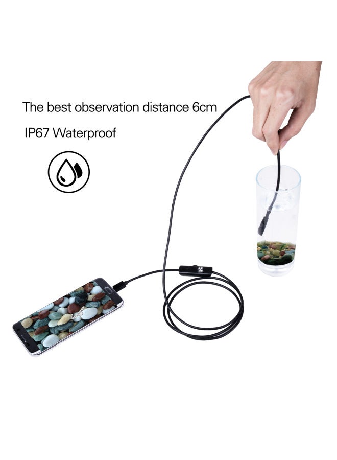 7mmusb Android Phone Comes With Camera Industrial Endoscope Pipeline Air Conditioning Auto Repair Camera 1 M 2 M 5m-Color:2 M Flexible Cord  - Image 2