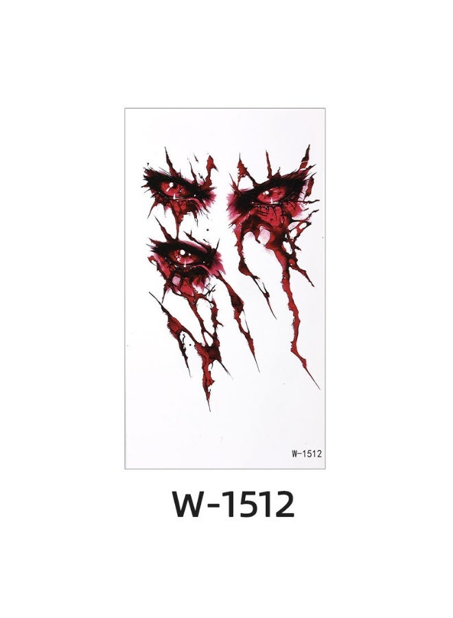 NIBEMINENT Waterproof Halloween Temporary Tattoos