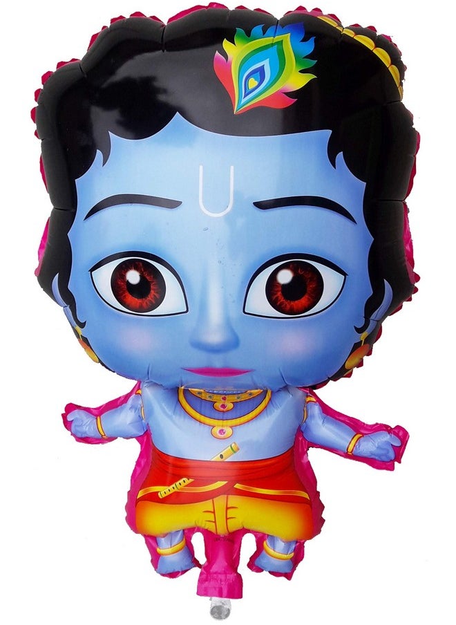 Balloonistics Masti Zone 18 Multicolour Little Krishana Bal Gopal Foil Balloons for Kids, 4 Pieces  - Image 2