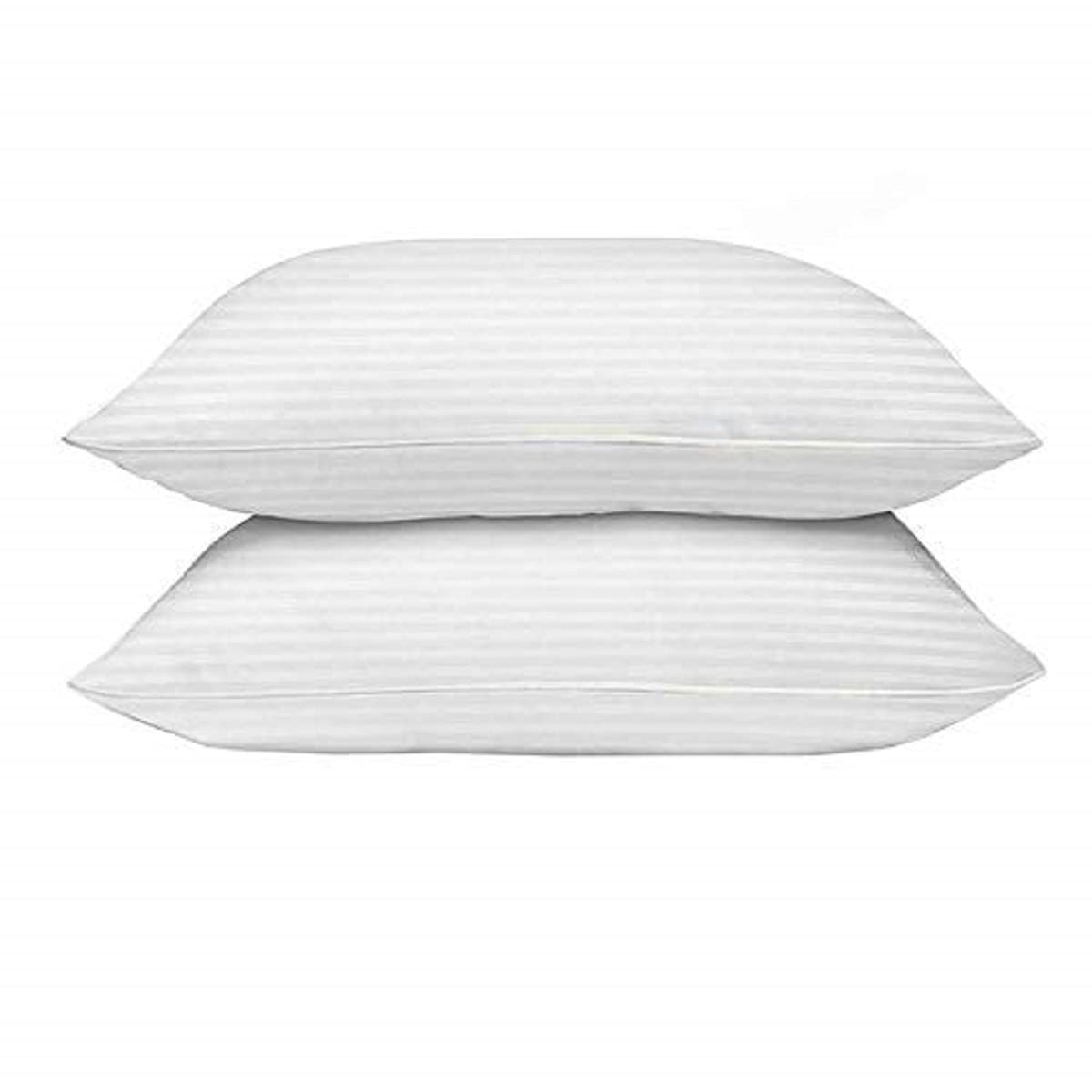 Habitat Rectangular 14x20 Inches Pillow, Set of 2, Mabel Microfiber Hotel Quality Premium Fibre Soft Cushion, Lumbar Pillow Filler - White
