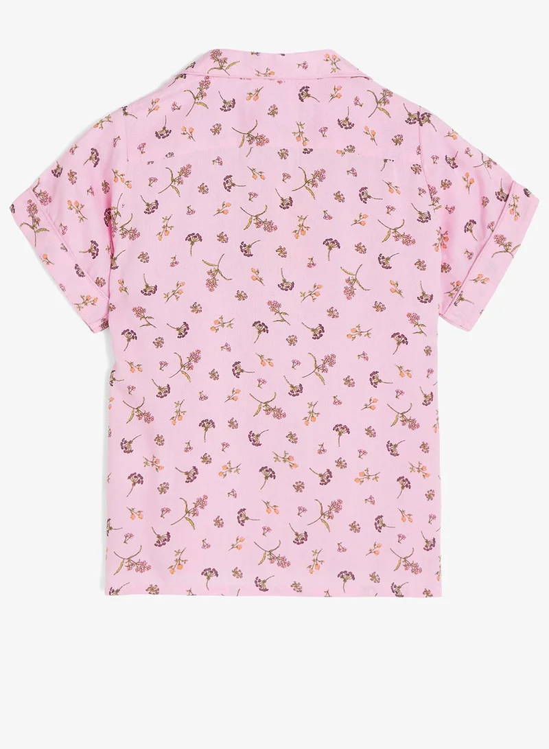 Pinata  Short Sleeve Button Through Floral Print Pjyamas for Women | Best Price UAE