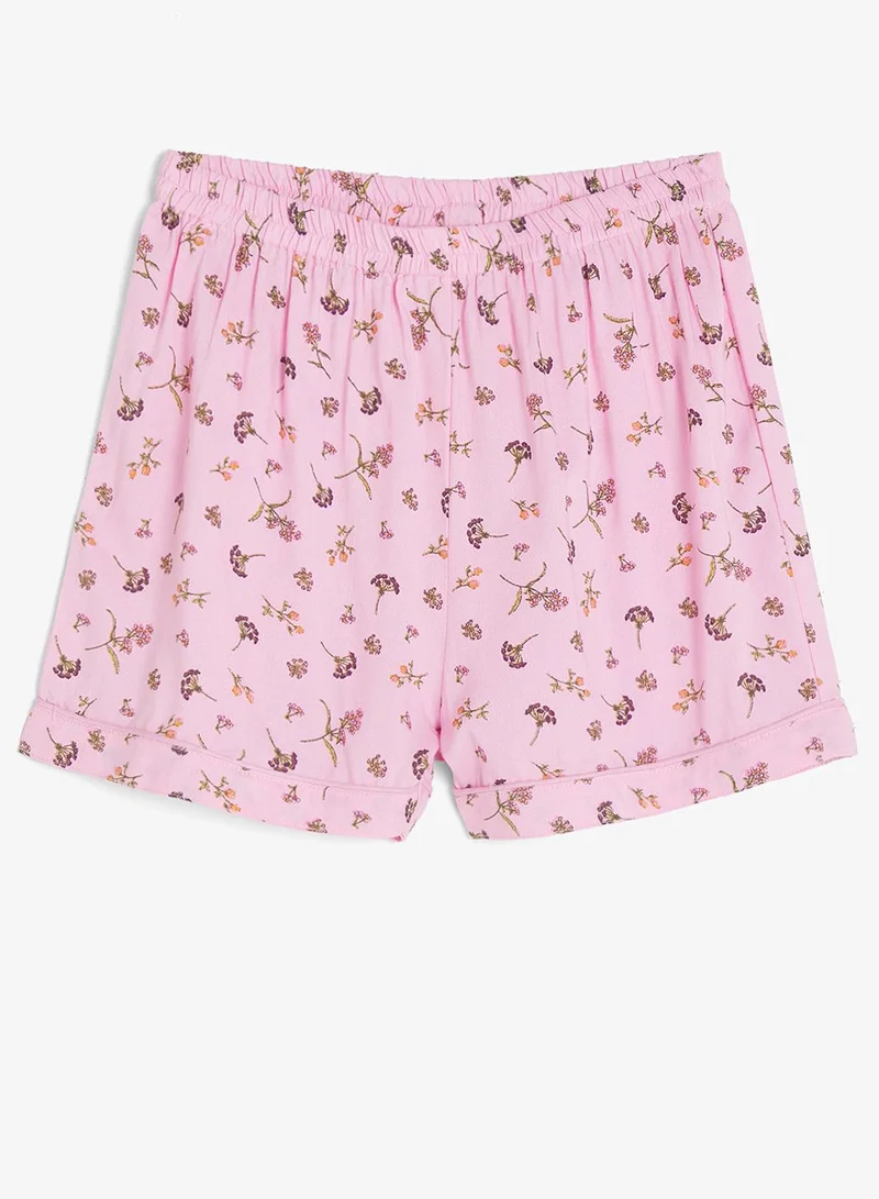 Pinata  Short Sleeve Button Through Floral Print Pjyamas for Women | Best Price UAE