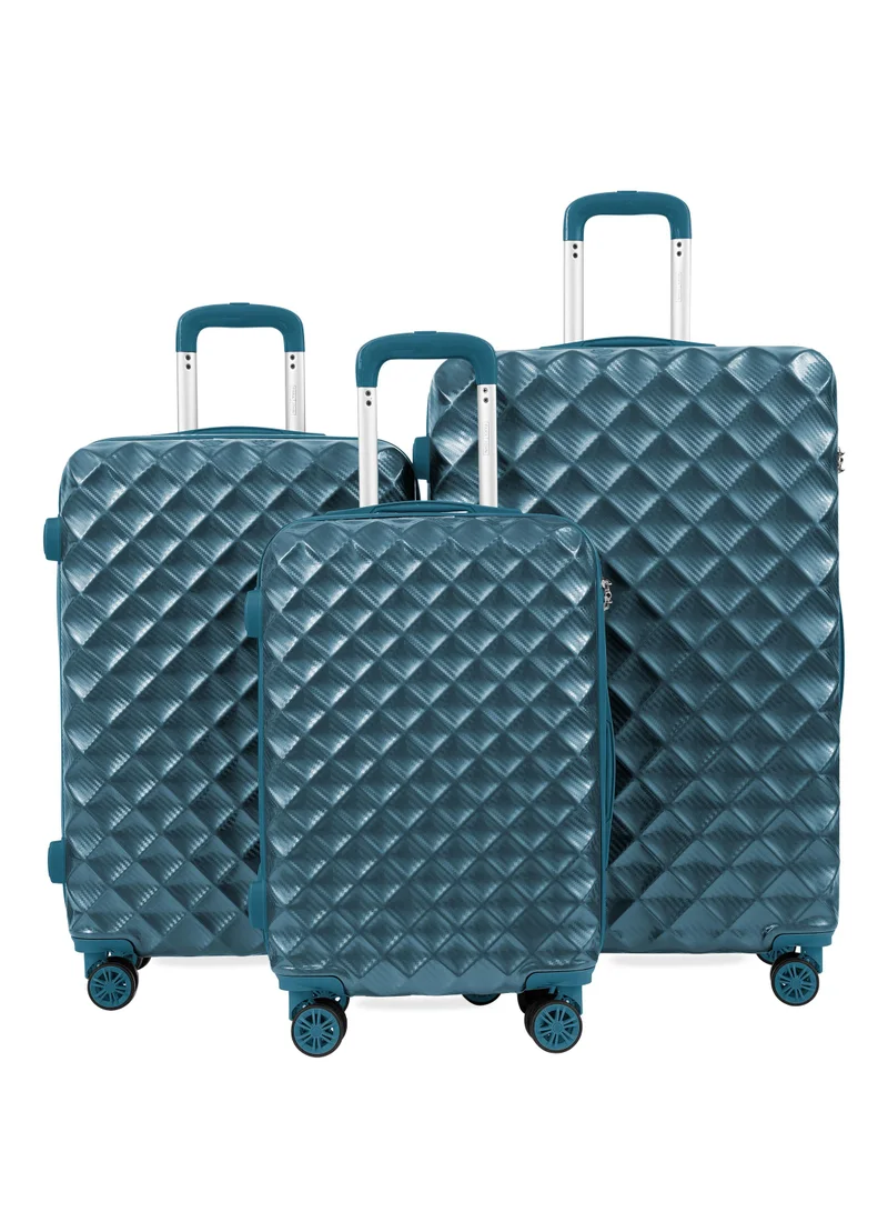 PARAJOHN Parajohn DiaMix 3-Piece ABS+PC Luggage Set – 20” 24” 28” Hardside Suitcase with 360° 8 Spinner Wheels