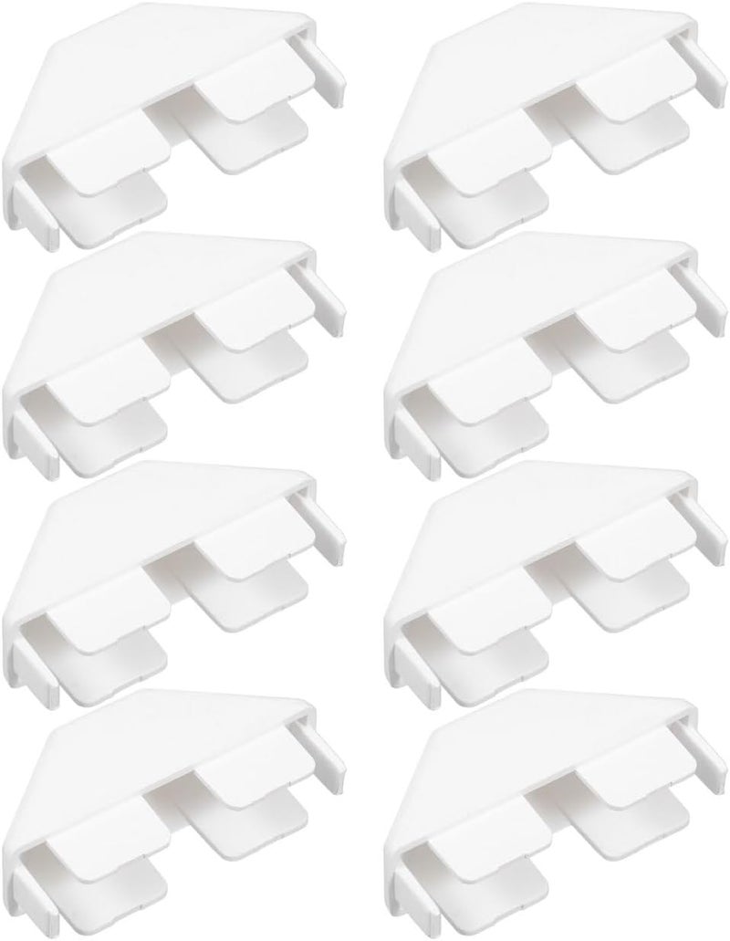 Ciieeo 8pcs PVC Fence Post Caps Replacement Flat Topper Covers Garden Railings Guardrail Sealing Covers for Outdoor Deck and Fence Posts - Image 1
