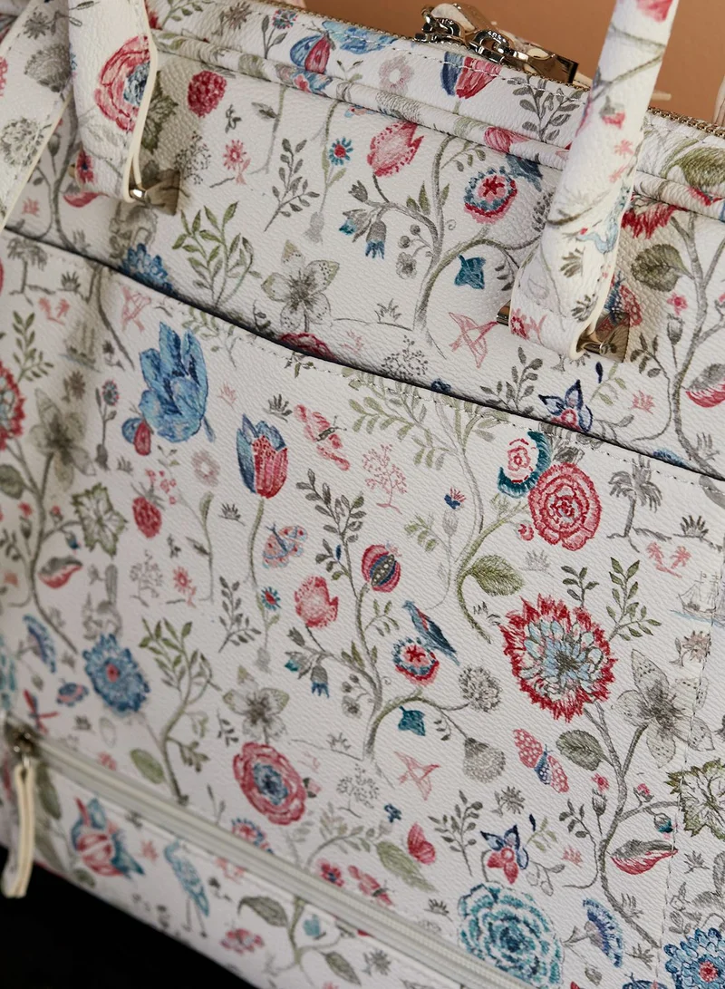 PARFOIS Floral Print Briefcase