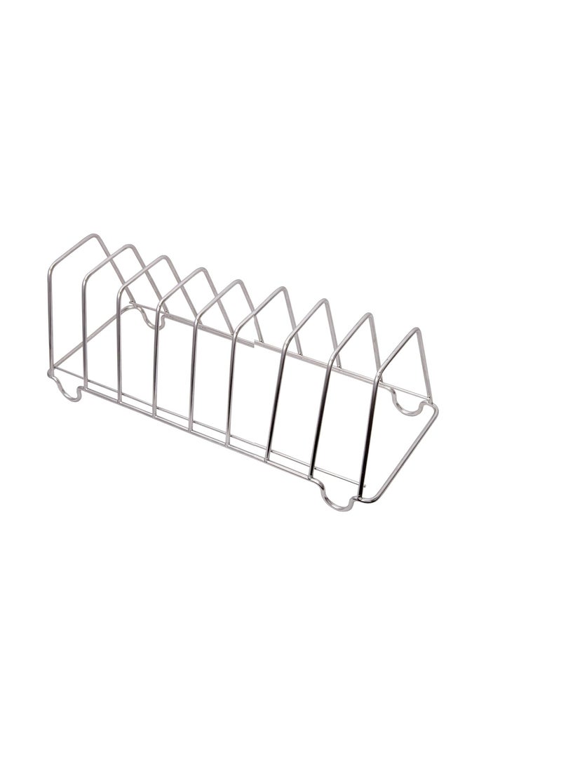 KCL KCL Stainless Steel Chrome Finish Plate Stand/Rack for 8 Plate/Thali 