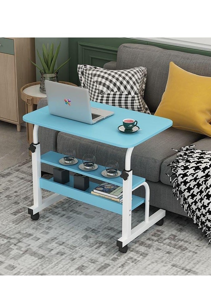 Generic SUPAAR Adjustable Standing Desk, Small Desks for Small Spaces Portable Laptop Computer Desk, Table for Bedrooms Couch Desk for Home Office Table Mobile Rolling Desk on Wheels new (white) - Image 2