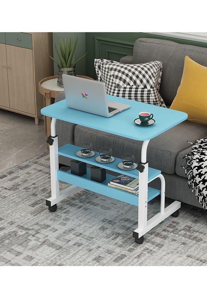Generic SUPAAR Adjustable Standing Desk, Small Desks for Small Spaces Portable Laptop Computer Desk, Table for Bedrooms Couch Desk for Home Office Table Mobile Rolling Desk on Wheels new (white) - Image 1