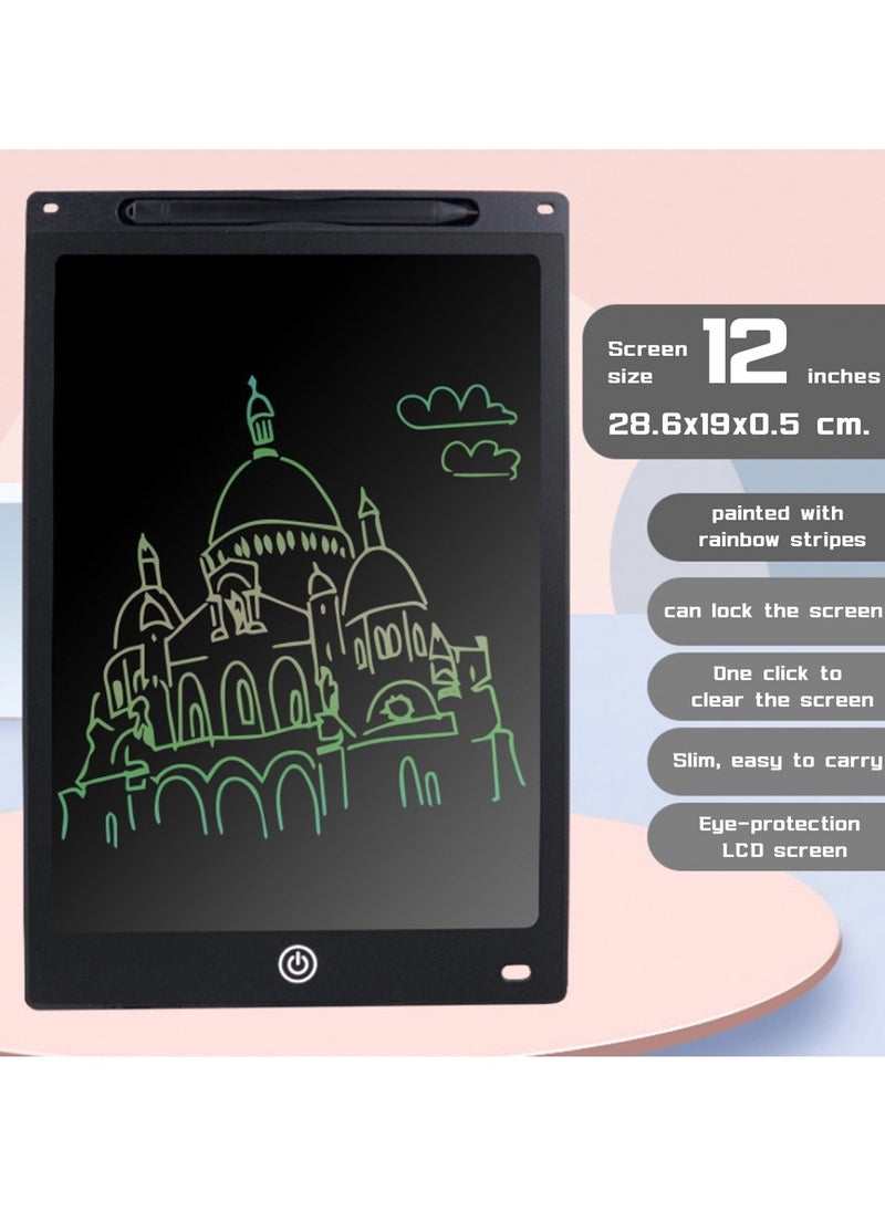 12 Inch LCD Reading Writing, Portable Drawing Tablet, Colorful Graffiti, Easy Writing and Drawing, Suitable for Home and School Use  - Image 2