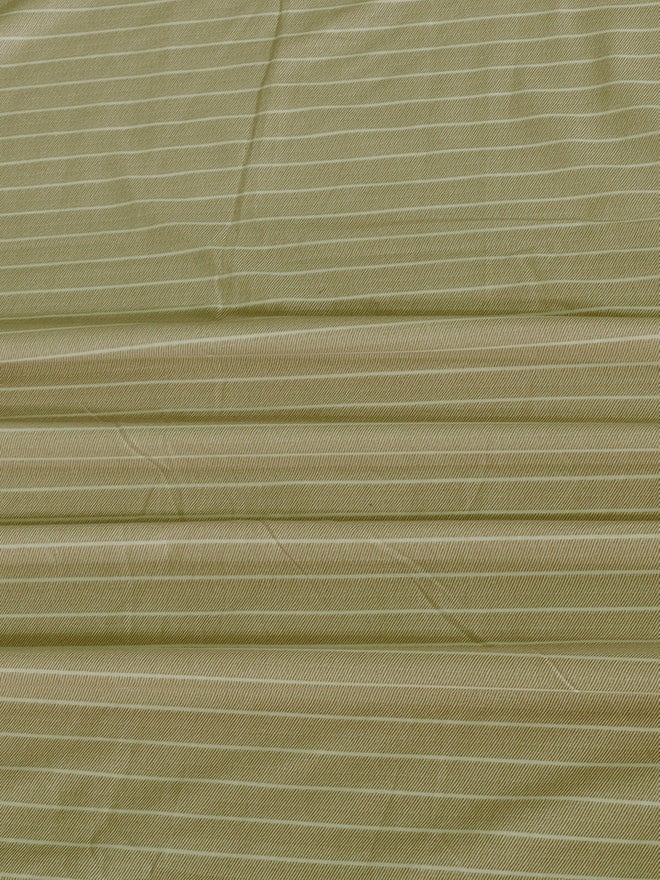 CANNON 4-Piece Bedsheet King Set Wide Stripe Brown 100% Cotton - Image 3