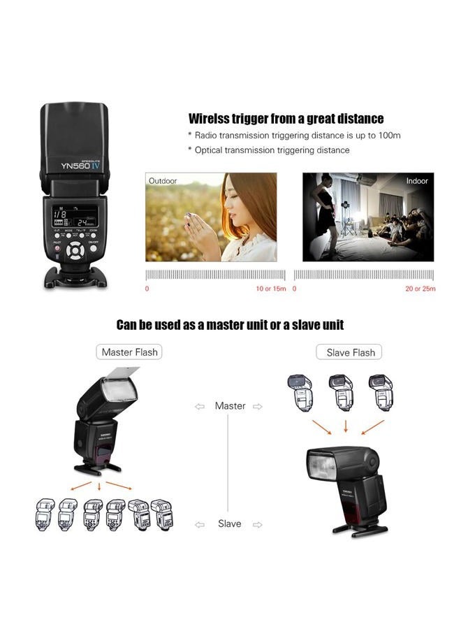 YONGNUO YN560 2.4GHZ Flash Speedlite Wireless Transceiver Integrated for Canon Nikon Panasonic Pentax Camera - Image 5
