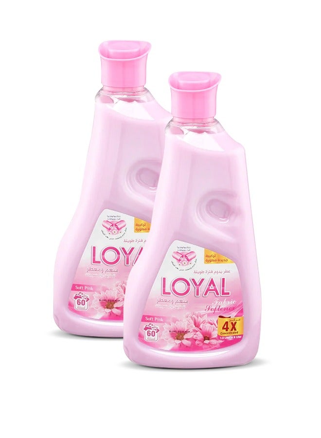 loyal Fabric Softener Freshener Concentrated Soft Pink 30 Washes 2x750ml - Image 1