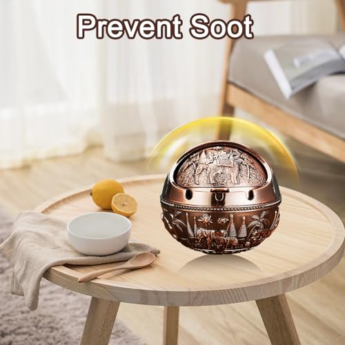 CoolShef Windproof Ash Tray for Cigarette – Vintage Metal Ashtray with Lid, Large Capacity Ashtray for Home and Office, Stylish Smokers Accessory for Indoors & Outdoors - Image 4