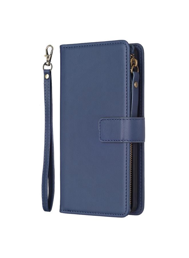 S-TOP Case For iPhone 16 Pro Max 9 Card Slots Zipper Wallet Leather Flip Phone Case - Image 3