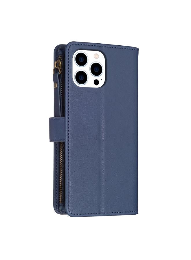 S-TOP Case For iPhone 16 Pro Max 9 Card Slots Zipper Wallet Leather Flip Phone Case - Image 4