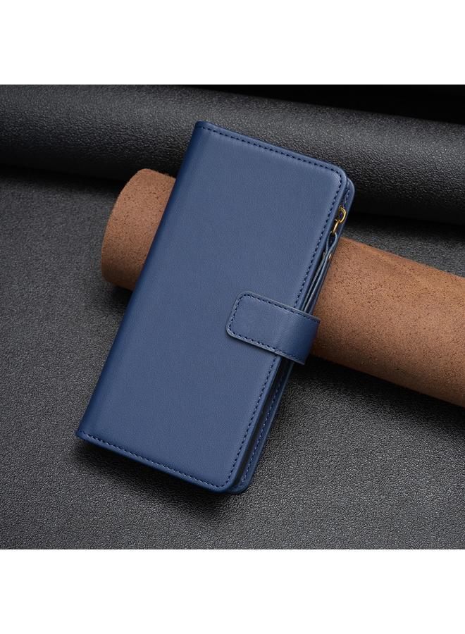 S-TOP Case For iPhone 16 Pro Max 9 Card Slots Zipper Wallet Leather Flip Phone Case - Image 2