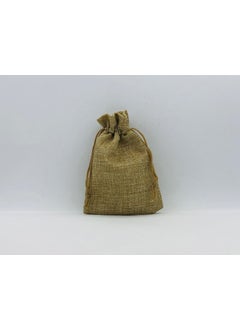 Ozan Tuhafiye Purse Dark Straw Color Jute Fabric 10X14 cm 50 Pieces 