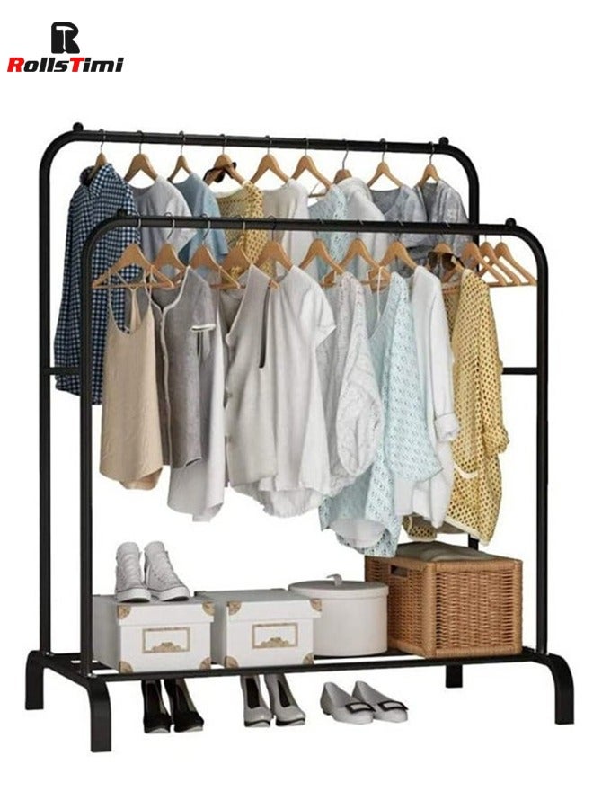 رولستيمي منظم ملابس وحامل حامل معدني أسود - Image 1