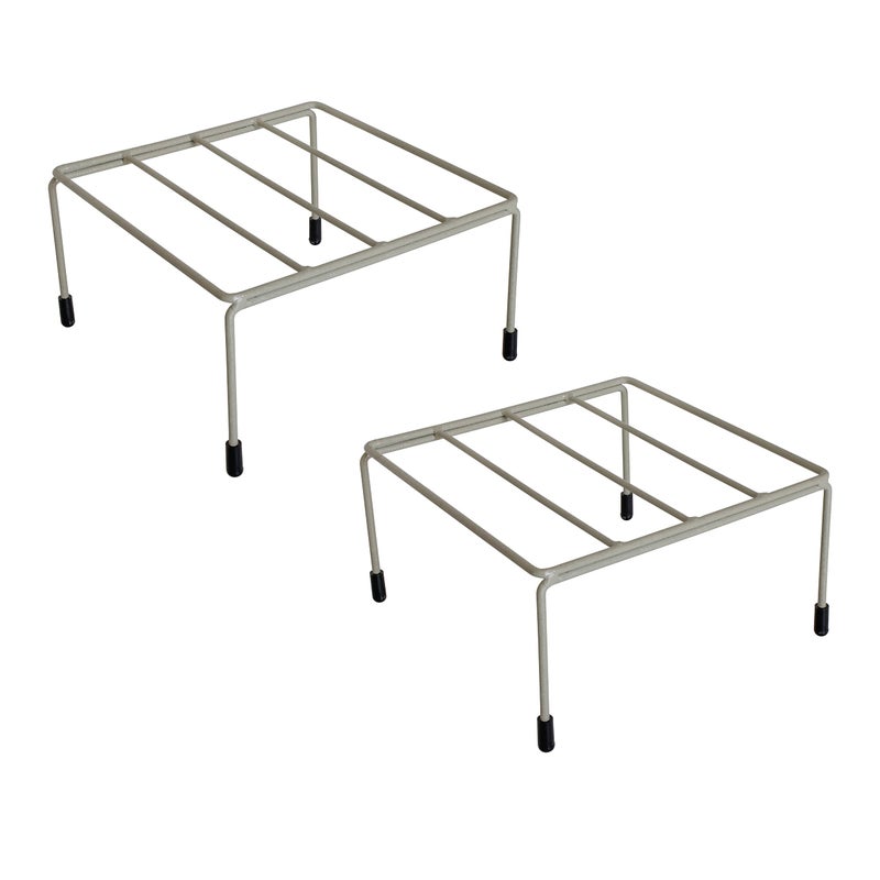 D&V ENGINEERING - Creative in innovation Metal Square Plant Stand Flower Pot Stand Size: Width-21cm, Height-15cm (Pack of -2) Gray - Image 5