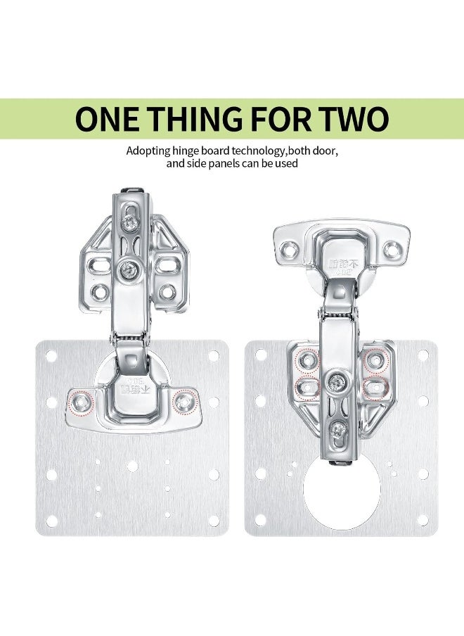 Biella Biella Hinge Metal Board Repair Plate, Fix The Hinge Side Plate Repair Piece With Mounting Screws For Wood, Furniture, Shelves, Cabinet (6PCS)  - Image 3