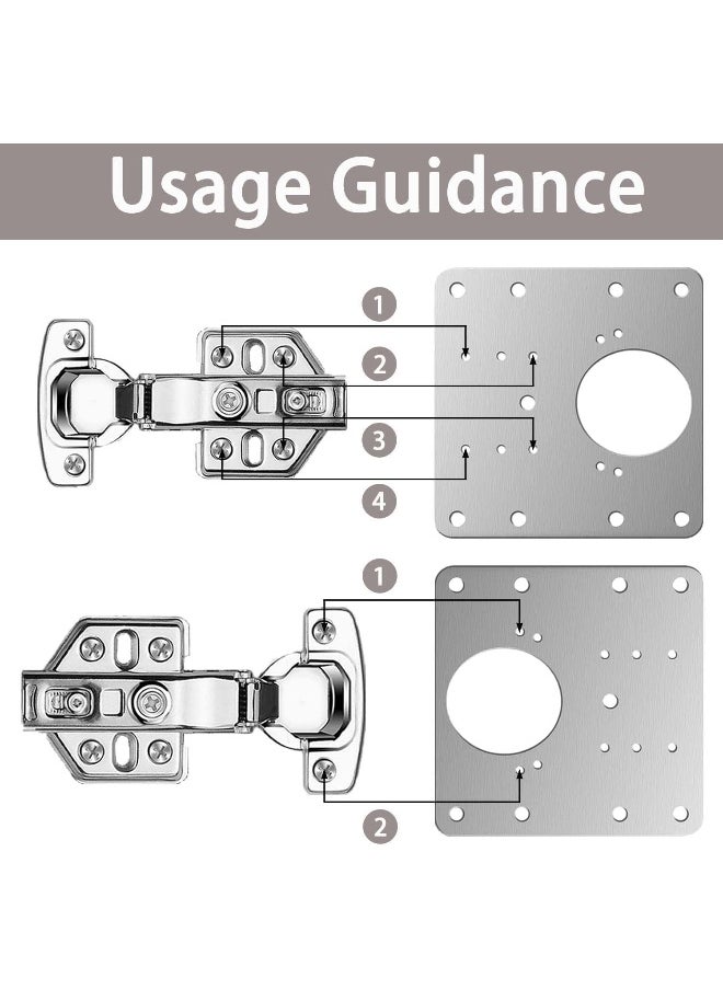 Biella Biella Hinge Metal Board Repair Plate, Fix The Hinge Side Plate Repair Piece With Mounting Screws For Wood, Furniture, Shelves, Cabinet (6PCS)  - Image 4