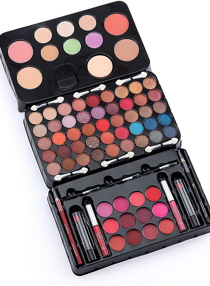 MISS YOUNG مجموعة مكياج الكل في واحد من أوريتي، مجموعة هدايا مكياج متعددة الأغراض، مجموعة لوحة كاملة للمكياج للمبتدئين أو المحترفين، تتضمن ظلال العيون وملمع الشفاه وأحمر الخدود - Image 4