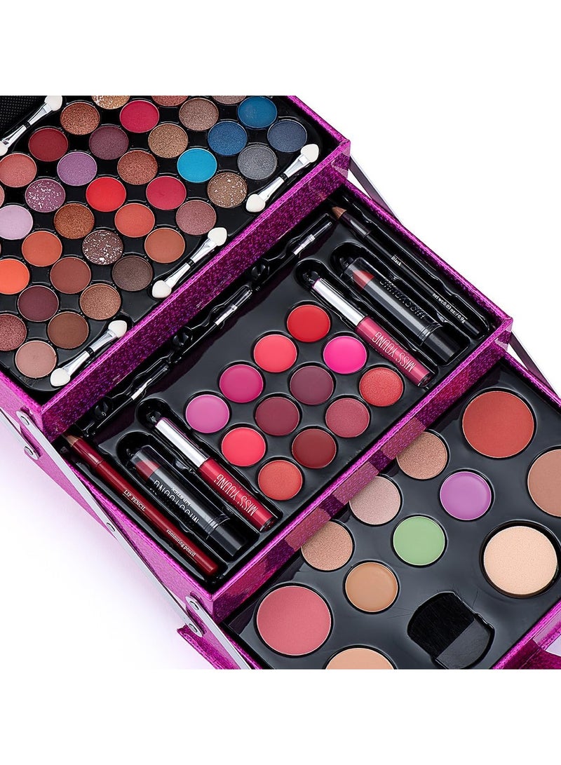 MISS YOUNG مجموعة مكياج الكل في واحد من أوريتي، مجموعة هدايا مكياج متعددة الأغراض، مجموعة لوحة كاملة للمكياج للمبتدئين أو المحترفين، تتضمن ظلال العيون وملمع الشفاه وأحمر الخدود - Image 2