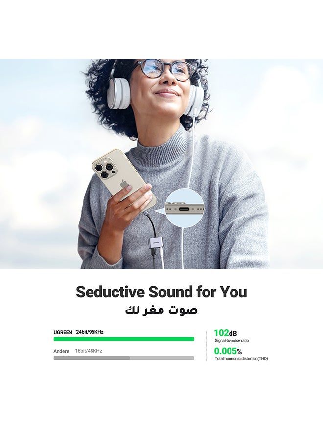 Ugreen USB C To 3.5mm Headphone Jack Adapter New Audio Charger Adapter DAC Type C Aux Earphone Splitter Compatible With Apple iPad Pro Galaxy S20 Ultra S10 Lite Note10 A90 Z Flip Tab S6 Huawei P30 - Image 3