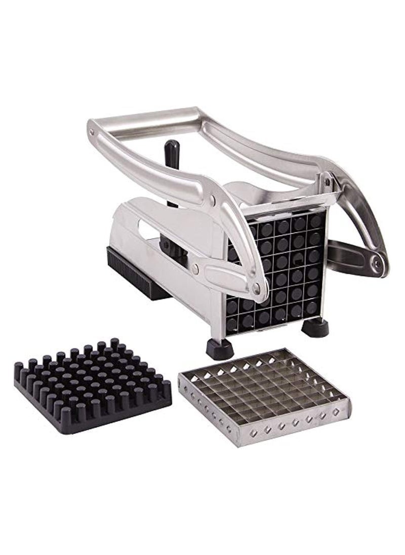 ELTRAZONE Heavy-Duty Stainless Steel Potato Chipper – Manual Vegetable French Fries Cutter with Sharp Blades for Effortless Chip Cutting – Durable, Rust-Resistant Design for Potatoes, Carrots & More – Kitchen Slicer for Home & Restaurant Use (Silver) - Image 3