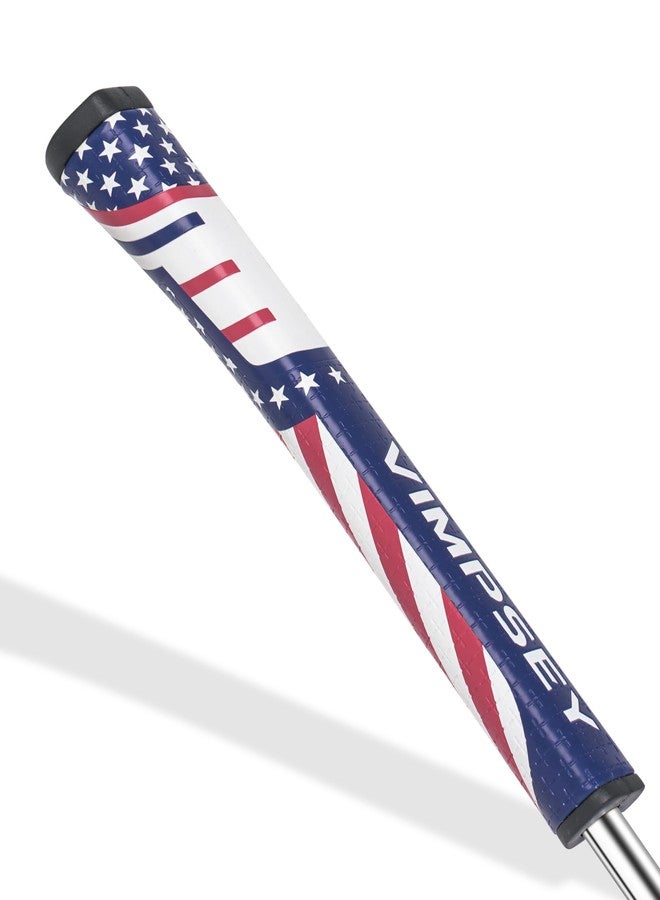VIMPSEY USA Pistol Golf Putter Grip | Comfortable Polyurethane with a Unique Parallel Design | Lightweight Golf Club Putter Grips (Pistol 2.0, USA Blue) - Image 1