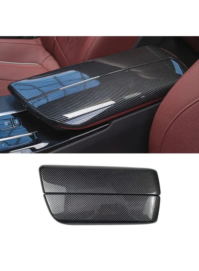 Carbon Fiber Armrest Box Protective Cover For 5 Series G30 G32 2018-2023 Interior Styling - Image 1