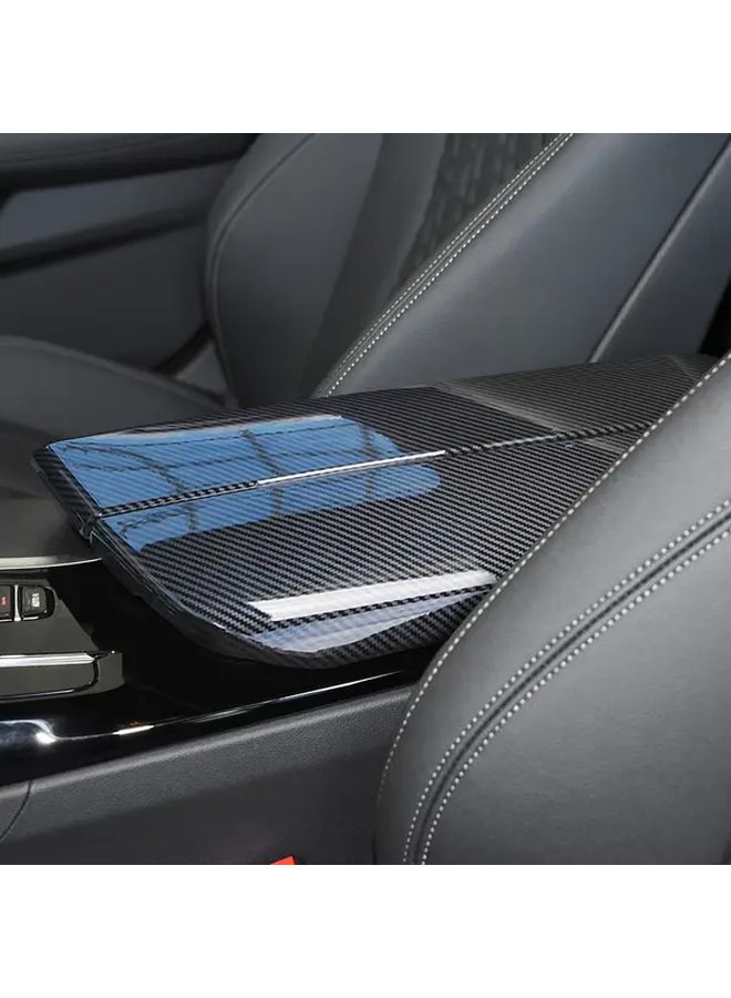 Carbon Fiber Armrest Box Protective Cover For 5 Series G30 G32 2018-2023 Interior Styling - Image 3