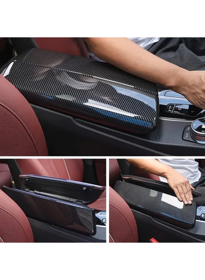 Carbon Fiber Armrest Box Protective Cover For 5 Series G30 G32 2018-2023 Interior Styling - Image 2
