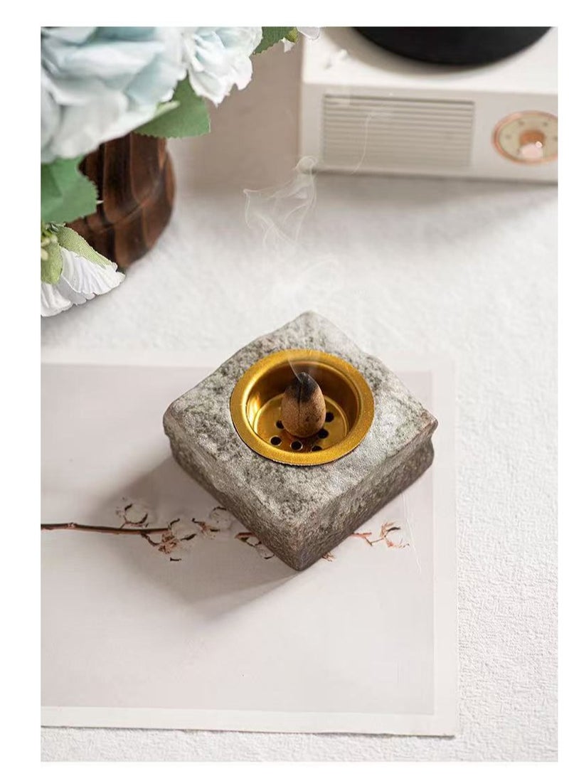 Decorative Burner Aromatherapy Furnace Home Decor Party Dress Celebration Ramadan Home Desktop Aromatherapy Furnace Grey  - Image 4